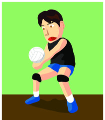 バレーボール　レシーブ トス