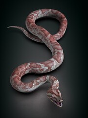 Python close-up. 3d illustration