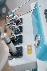 Close-up photo of medical equipment in the otorhinolaryngologist office