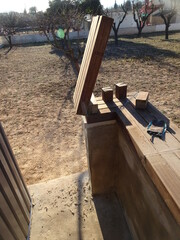 Obraz premium Pine Wood Garden Bar Hatch