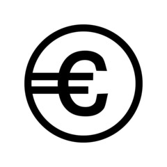Euro coin icon. Currency vectors.