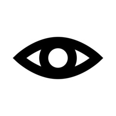 Eye silhouette icon. Editable vector.