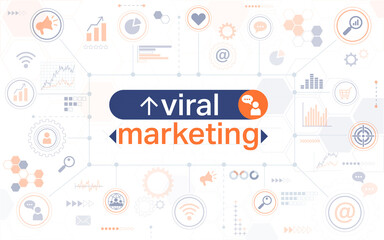 Fototapeta na wymiar Viral marketing horizontal web banner