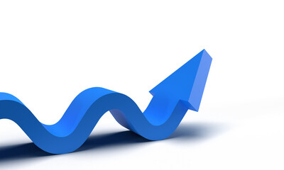 freccia, 3d, economia, movimento