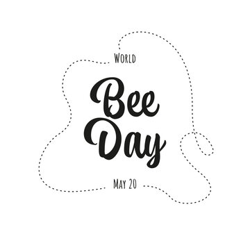Calligraphy hand lettering with honeycombs - World Bee Day