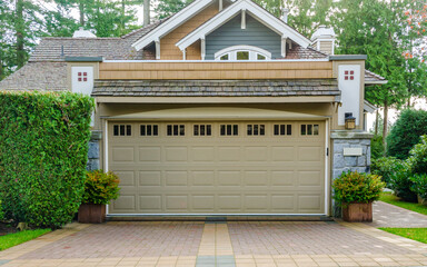 Garage door in Vancouver, Canada.