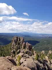Scenic Landscape Rock Formations and Trees at Devil's Head Lookout Colorado