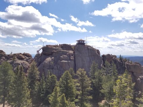 Lookout Station Atop Rock Formations of Devil's Head Lookout Colorado