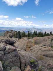 Scenic Landscape Rock Formations and Trees at Devil's Head Lookout Colorado