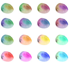 Colorfull watercolor dots and spots