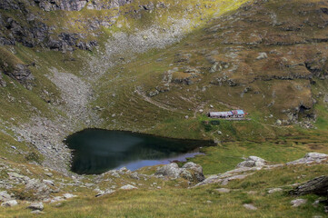 Der Obisell See und die Obisell Alm hoch über dem Passeiertal und Meran - Südtirol