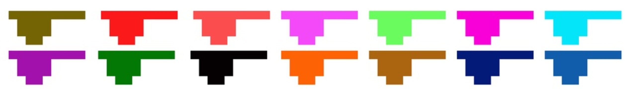 NFT Accessories set of Different colors EYE PATCH, non fungible tokens crypto art, cryptopunk concept on background