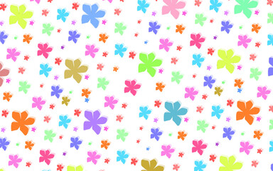 Fototapeta na wymiar A colorful flowers wallpaper, Beautiful background for your own design. International traditional pattern. Autumn and summer style for creative.