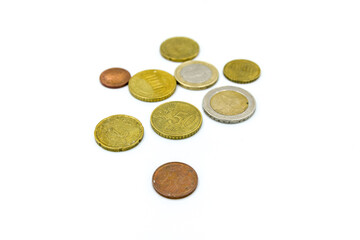 Euro banknotes and coins.