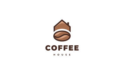 Coffee Home House Logo Design Template