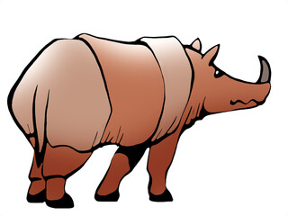Illustration of a rhinoceros