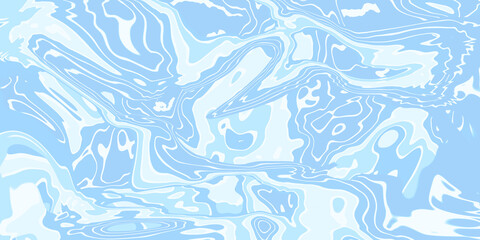 Abstract white blue colors liquid texture background.