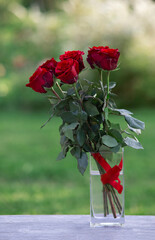 bouquet of roses in a vase