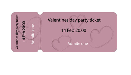 valentines day party ticket