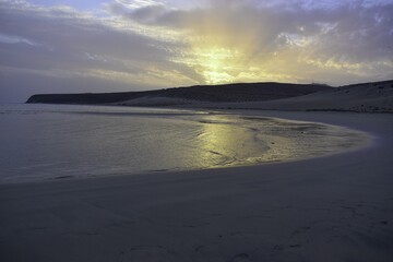 
Wonderful sunset from a beach on the island of Fuerteventura