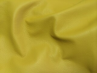 Genuine leather skins natural embossing semi-annunion yellow lemon