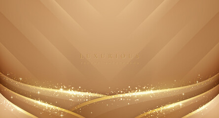 Luxurious gold vector background with blend of sparkling glitter sparkles.
