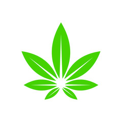 Cannabis Leaf Logo can be use for icon, sign, logo and etc