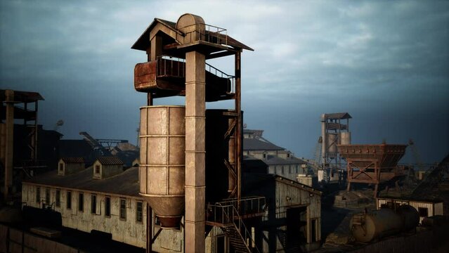 Old abandoned Welsh Coal Mine Pit Gear