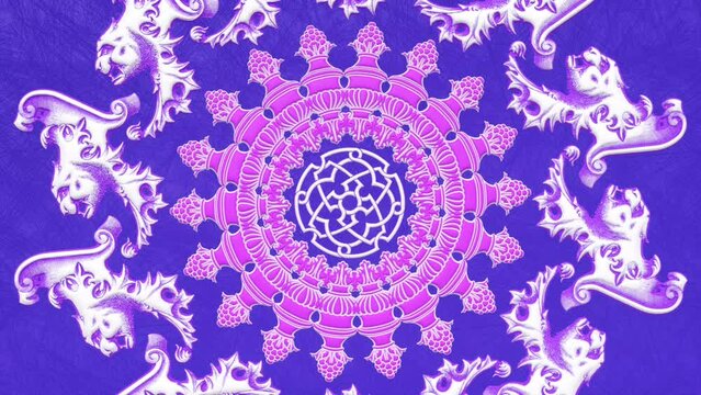 Decorative vintage antique floral baroque ornament, luxury renaissance retro victorian elegant mandala, royal damask background with ethnic pattern and rococo acanthus, abstract ornate illustration