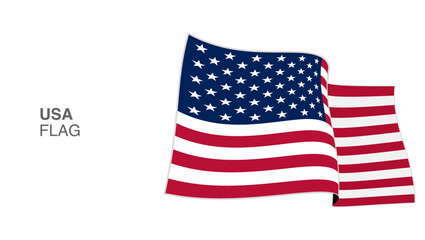 United States Flag Waving Wind Vectors_00