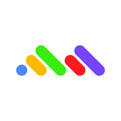 M Abstract Logo can be use for icon, sign, logo and etc