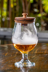 Creating Smoke for a Glass of Smoked Bourbon Whiskey