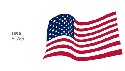 United States Flag Waving Wind vectors_02