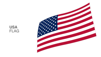 United States Flag Waving Wind vectors_03