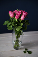 bouquet of roses in a vase