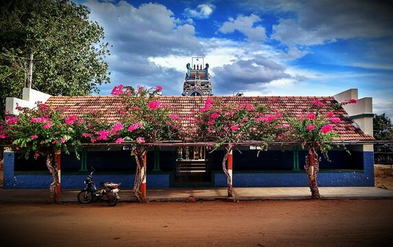 Tamil temple view on sky climate

