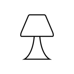 Lamp shade line icon, vector outline logo isolated on white background