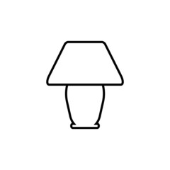 Lamp shade line icon, vector outline logo isolated on white background