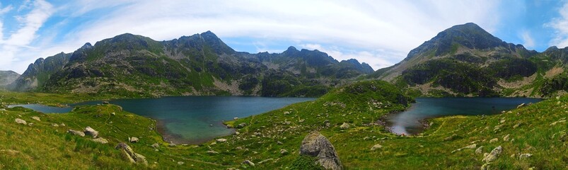 Fototapeta na wymiar Fontargent Lakes in Canillo (Andorra)