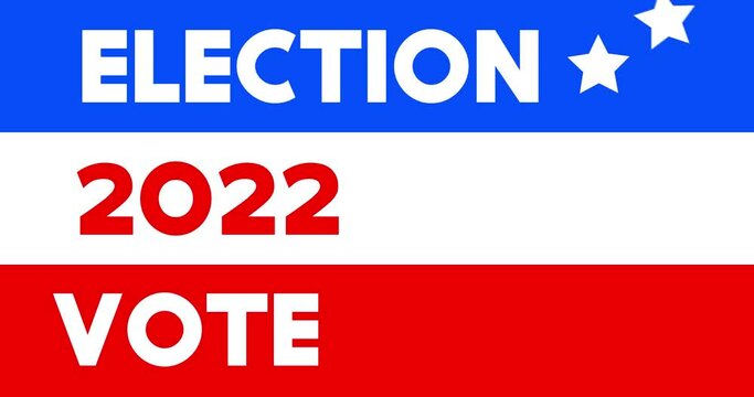 Election 2022 in USA, animation stock video