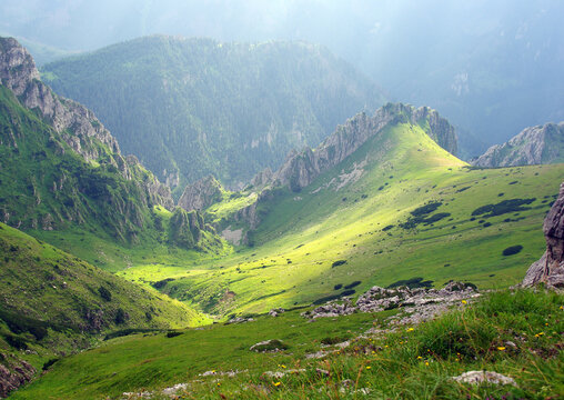 The wonderful landscape of the Polish Western Tatras. View of Wysoka Turnia.