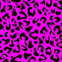 Black and pink leopard seamless pattern. Fashion stylish vector texture.