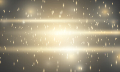 Vector lines. Shine of dust Location. Light effects.