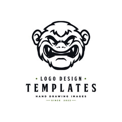 Obraz premium Monkey logo inspiration, Monkey logo vector.