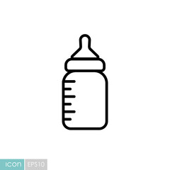 Baby feeding bottle vector icon