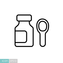 Syrup medicine bottle vector icon