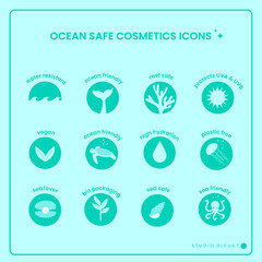 OCEAN SAFE ECO FRIENDLY COSMETICS ICONS

