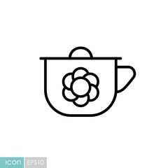 Baby potty vector isolated icon