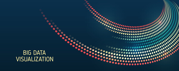 File structuring, machine learning. Big data visualization. A dynamic array of information. Data sorting process. Big data stream futuristic infographics.