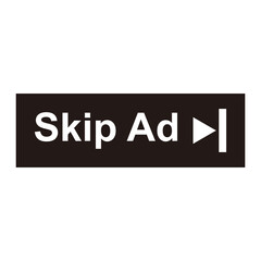 Obraz premium Skip ad button icon vector illustration sign